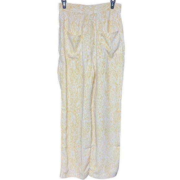 Ena Pelly Golden Flare 100% Recycled Polyester Pant NWT Size 6 - Picture 6 of 9